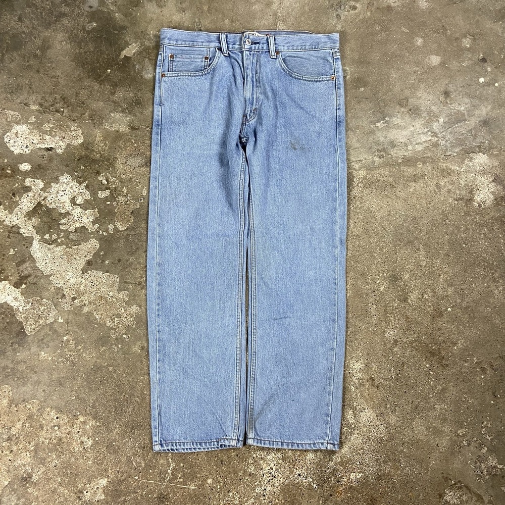 Vintage Levi's 505 Jeans Size 34x30 Blue Denim Light Wash Original Straight Fit